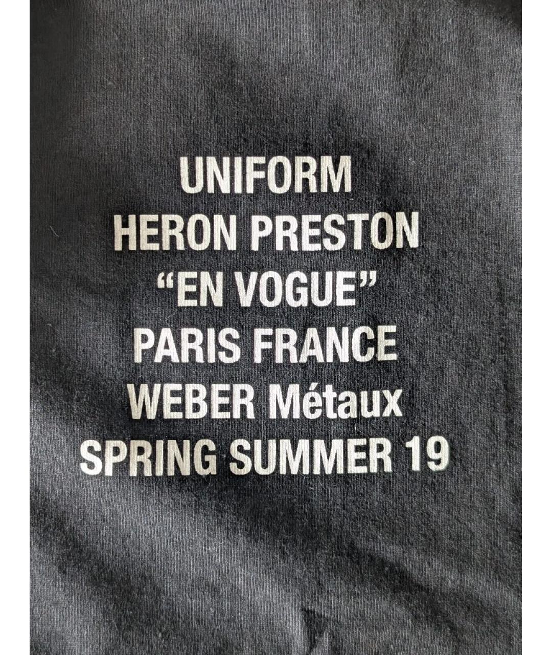 HERON PRESTON Черная хлопковая футболка, фото 5