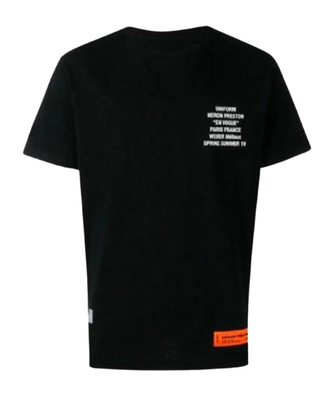 HERON PRESTON Черная хлопковая футболка, фото 1