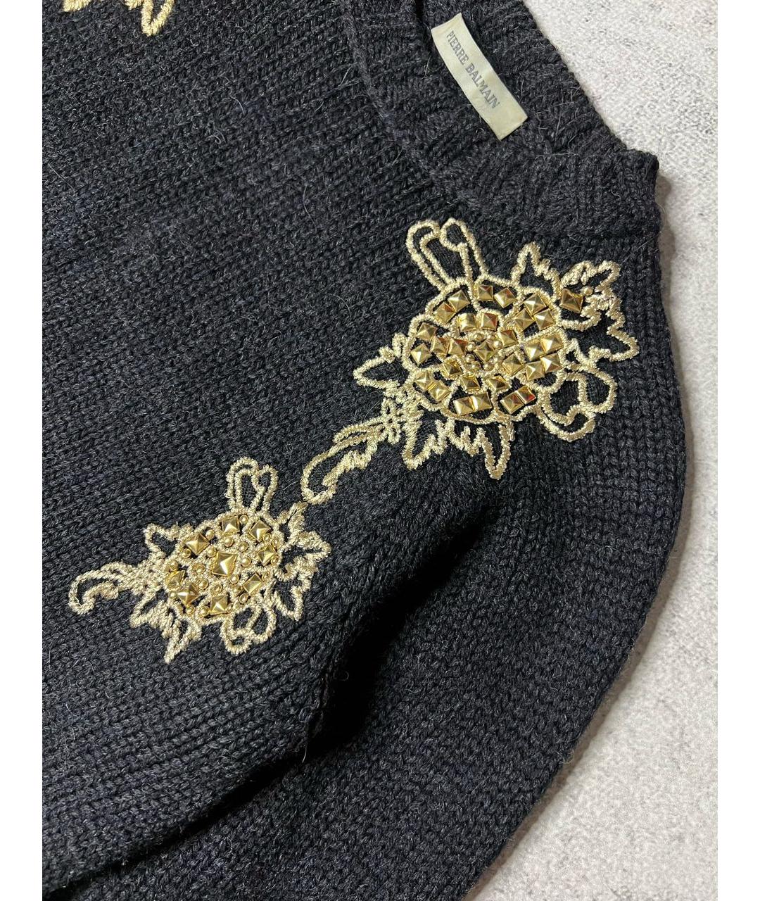 PIERRE BALMAIN Черный шерстяной джемпер / свитер, фото 5