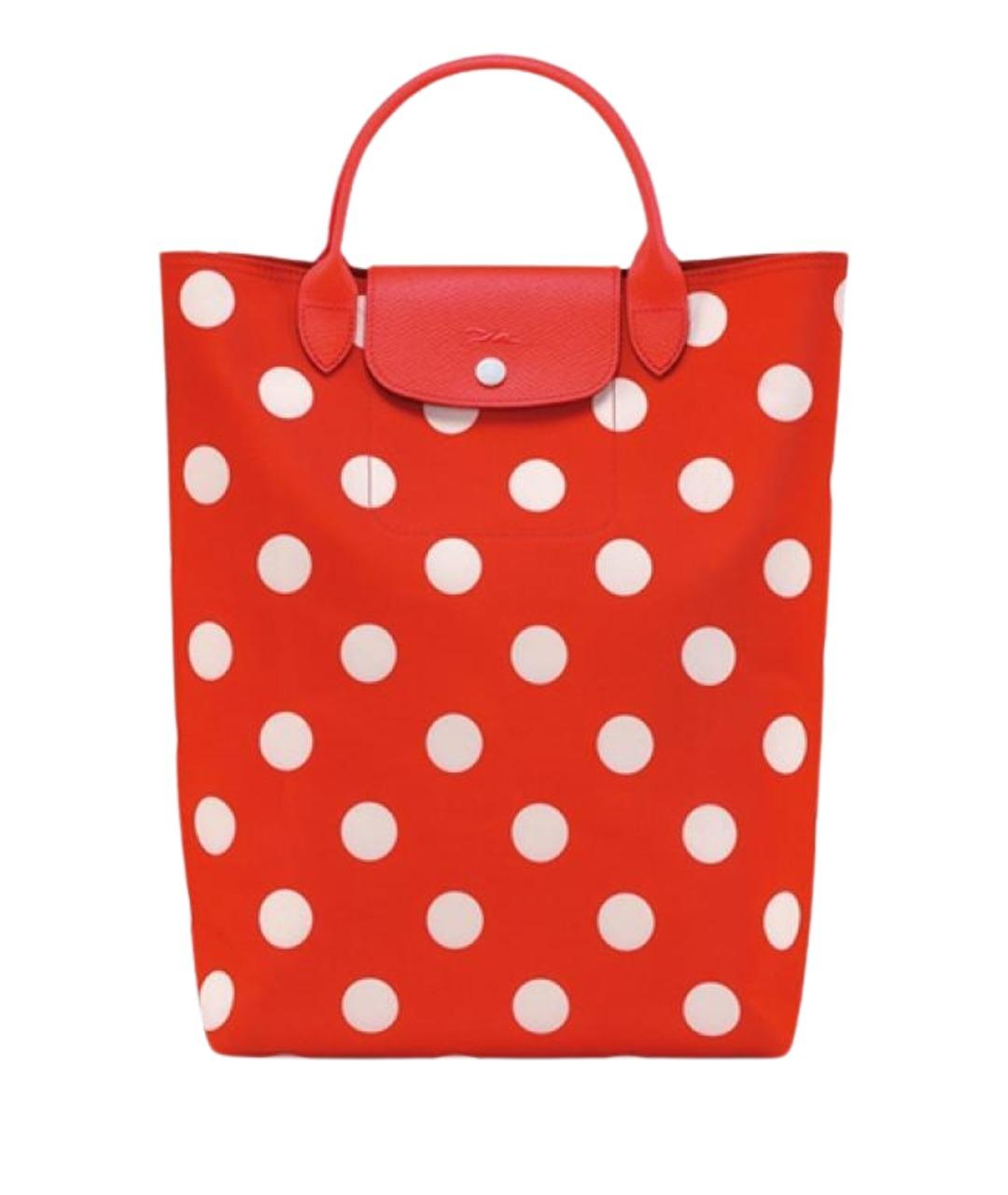 LONGCHAMP Оранжевая сумка через плечо из канвы, фото 1