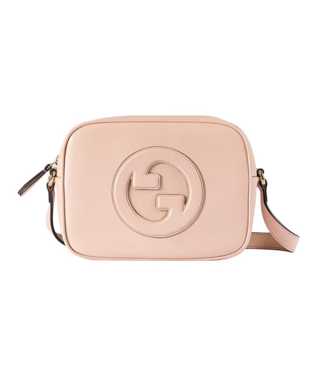 GUCCI Розовая кожаная сумка через плечо, фото 1