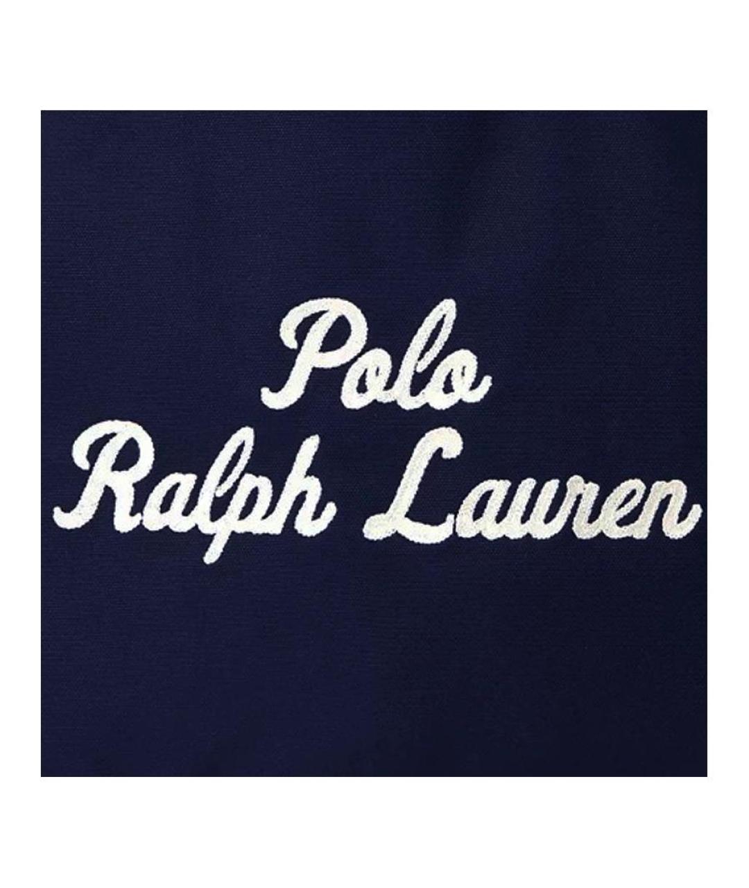 POLO RALPH LAUREN Синяя хлопковая сумка через плечо, фото 5