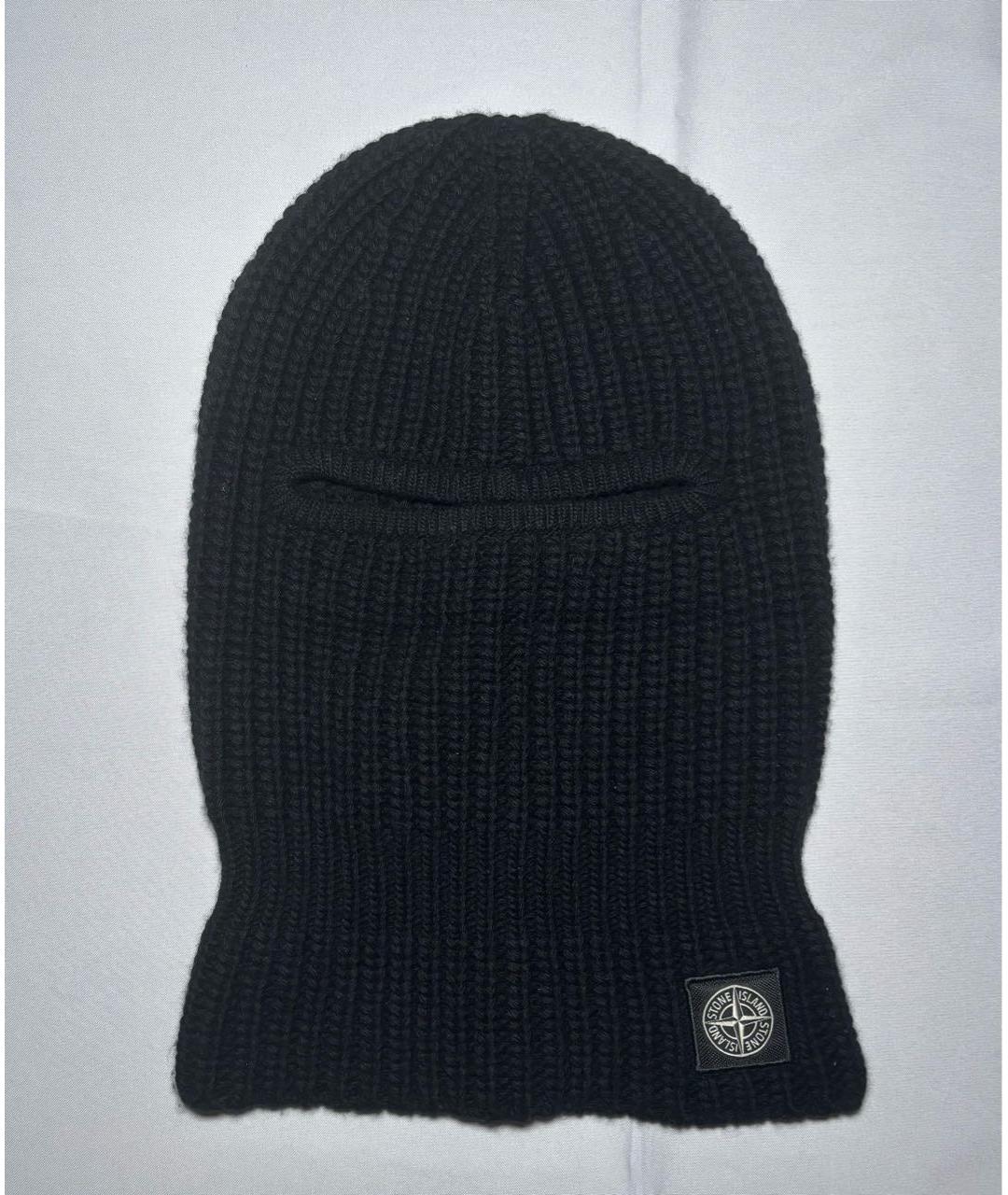 STONE ISLAND Черная шерстяная шапка, фото 5
