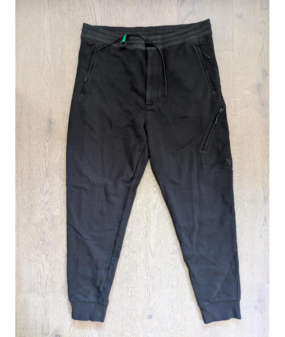 Y-3 Черные хлопковые повседневные брюки, фото 8