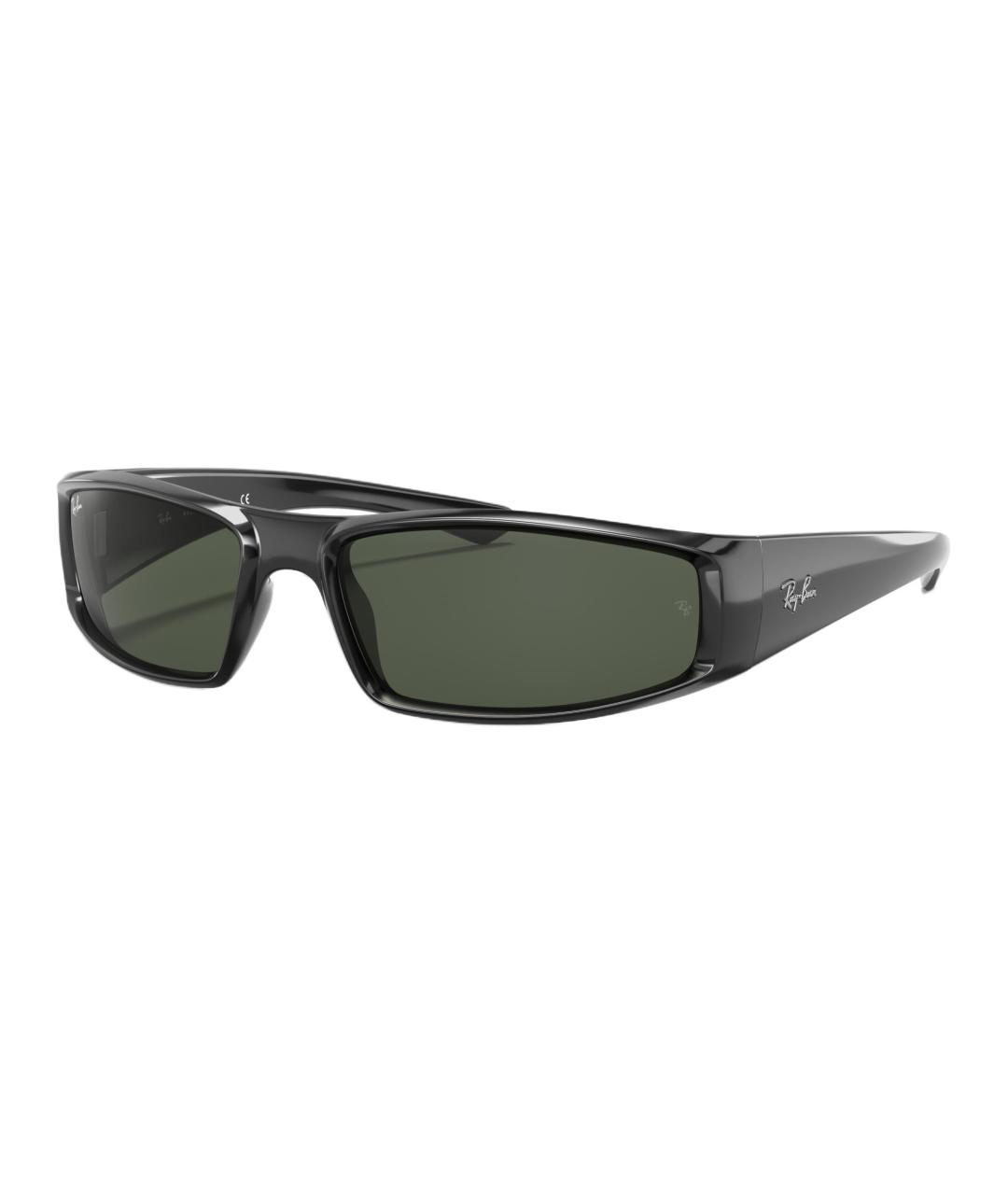 RAY BAN Черные пластиковые солнцезащитные очки, фото 1