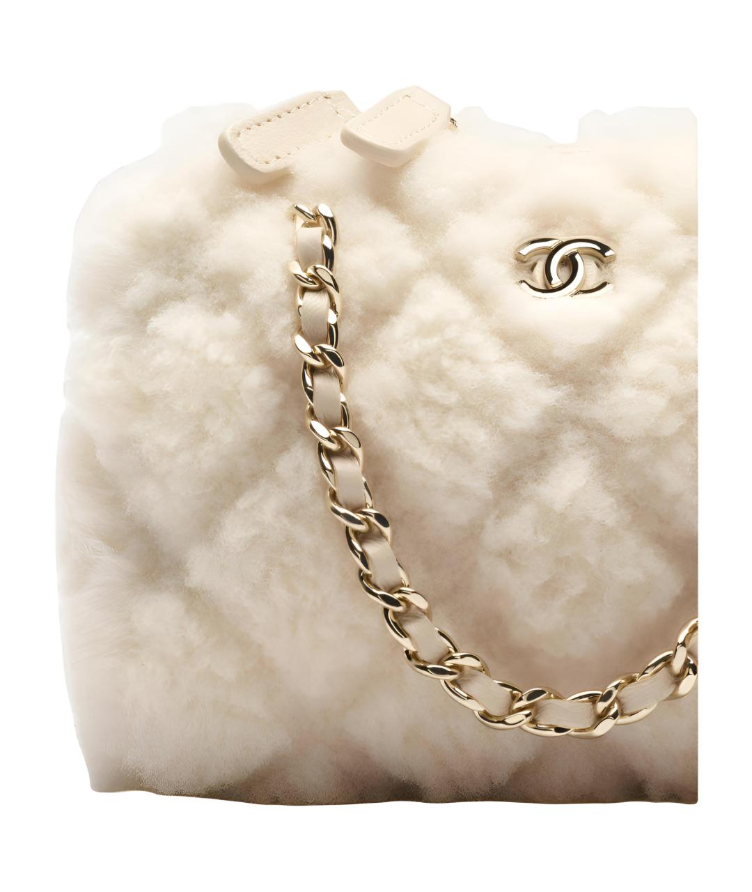 CHANEL Бежевая сумка через плечо, фото 4
