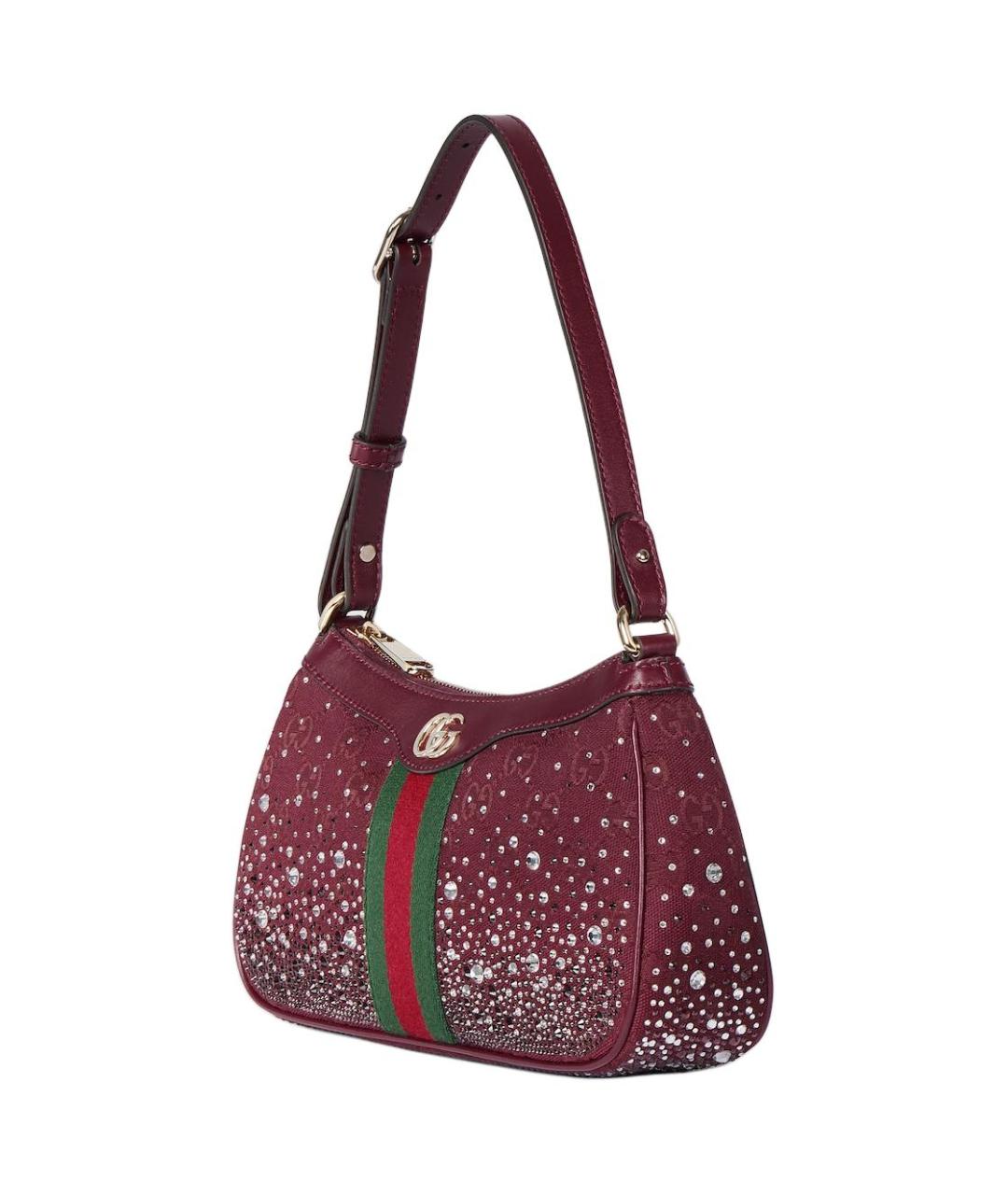 GUCCI Красная сумка через плечо из канвы, фото 3