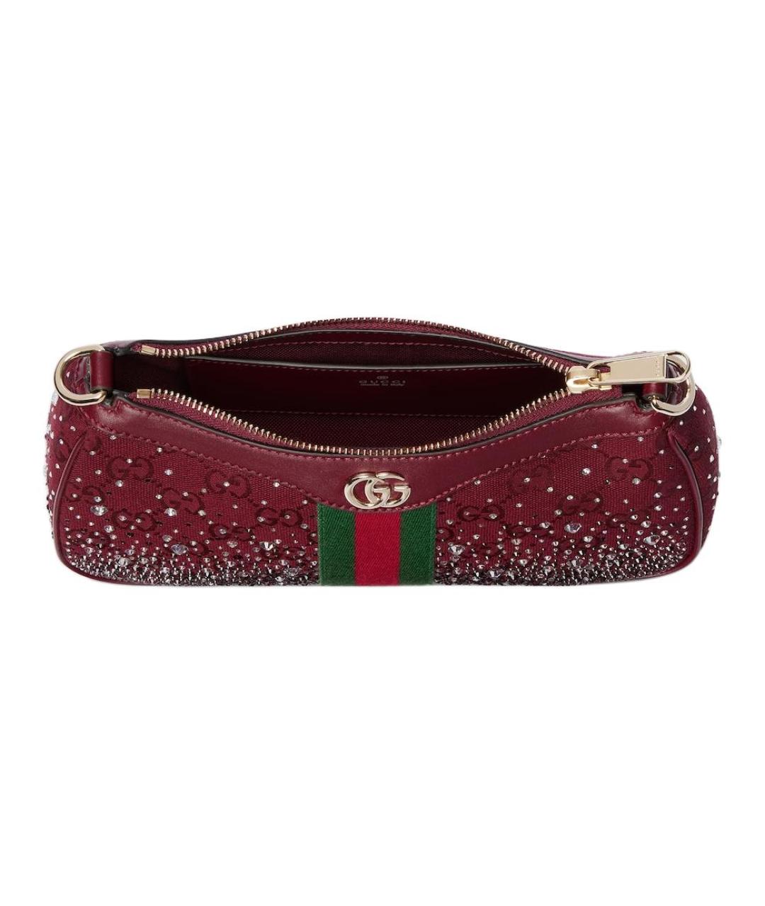 GUCCI Красная сумка через плечо из канвы, фото 5