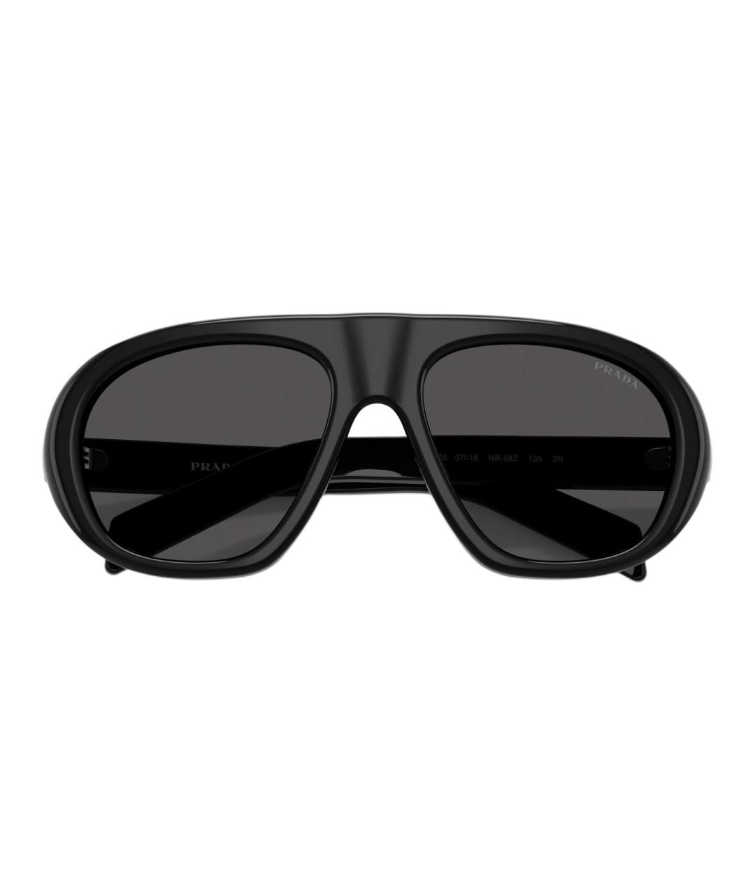PRADA Черные пластиковые солнцезащитные очки, фото 4