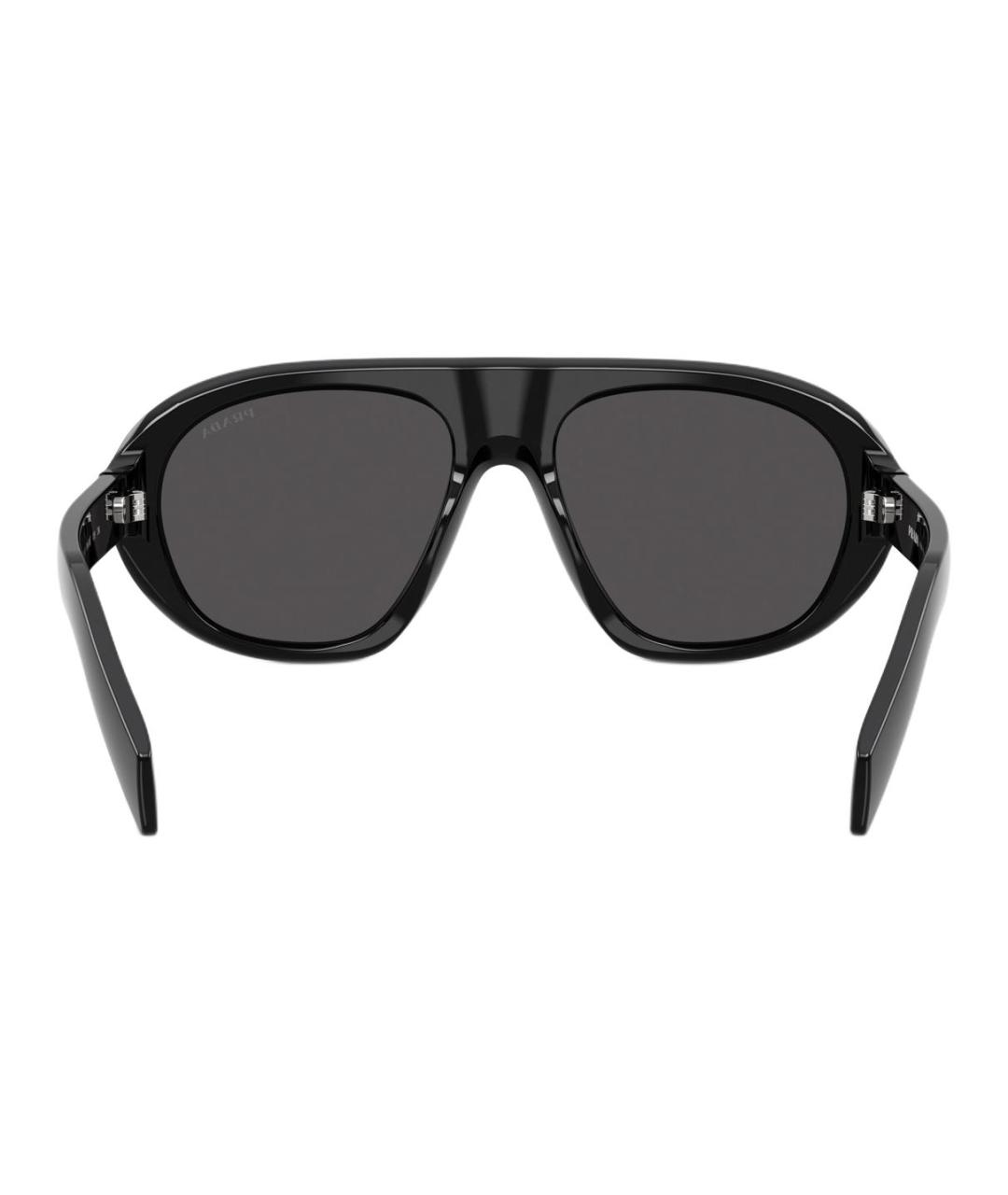 PRADA Черные пластиковые солнцезащитные очки, фото 3