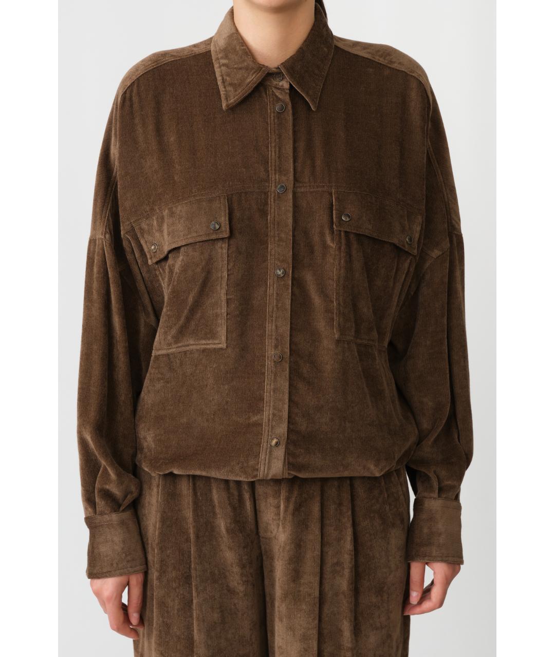 BRUNELLO CUCINELLI Коричневая вискозная рубашка, фото 7