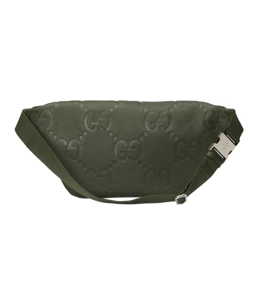 GUCCI Зеленая кожаная поясная сумка, фото 3