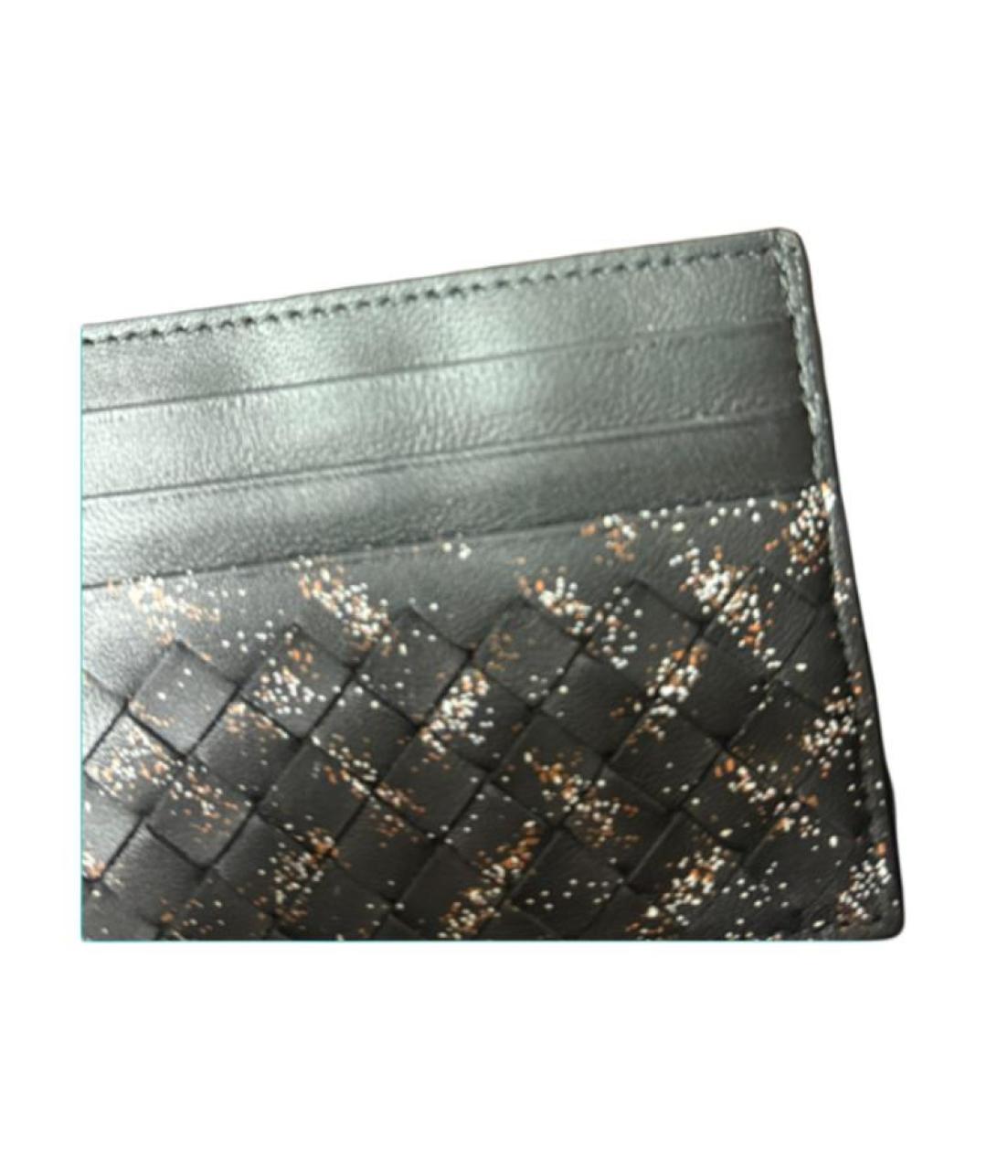 BOTTEGA VENETA Черный кожаный кардхолдер, фото 2