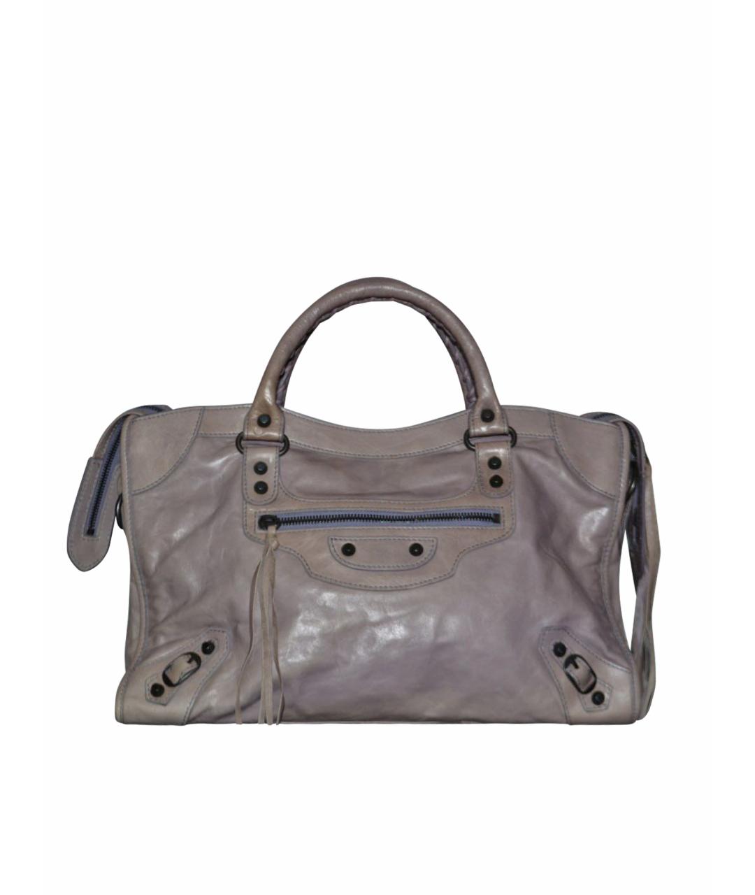 BALENCIAGA Розовая кожаная сумка с короткими ручками, фото 1
