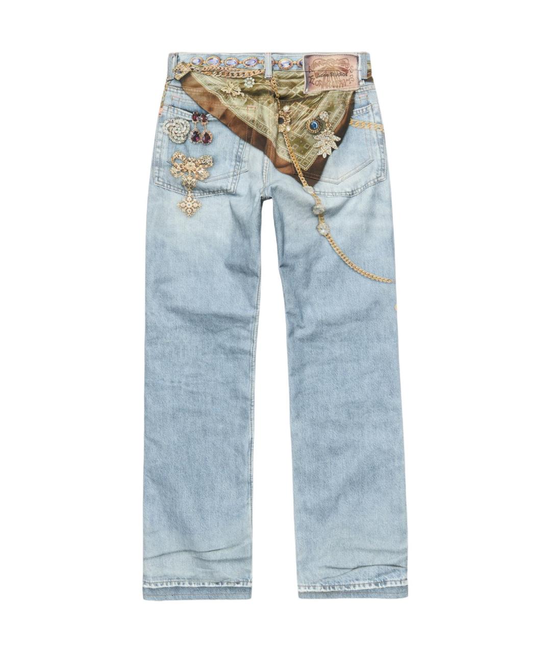 ACNE STUDIOS Голубые прямые джинсы, фото 2