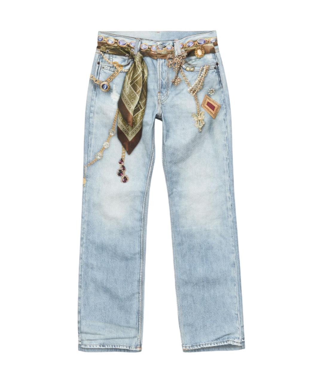 ACNE STUDIOS Голубые прямые джинсы, фото 1