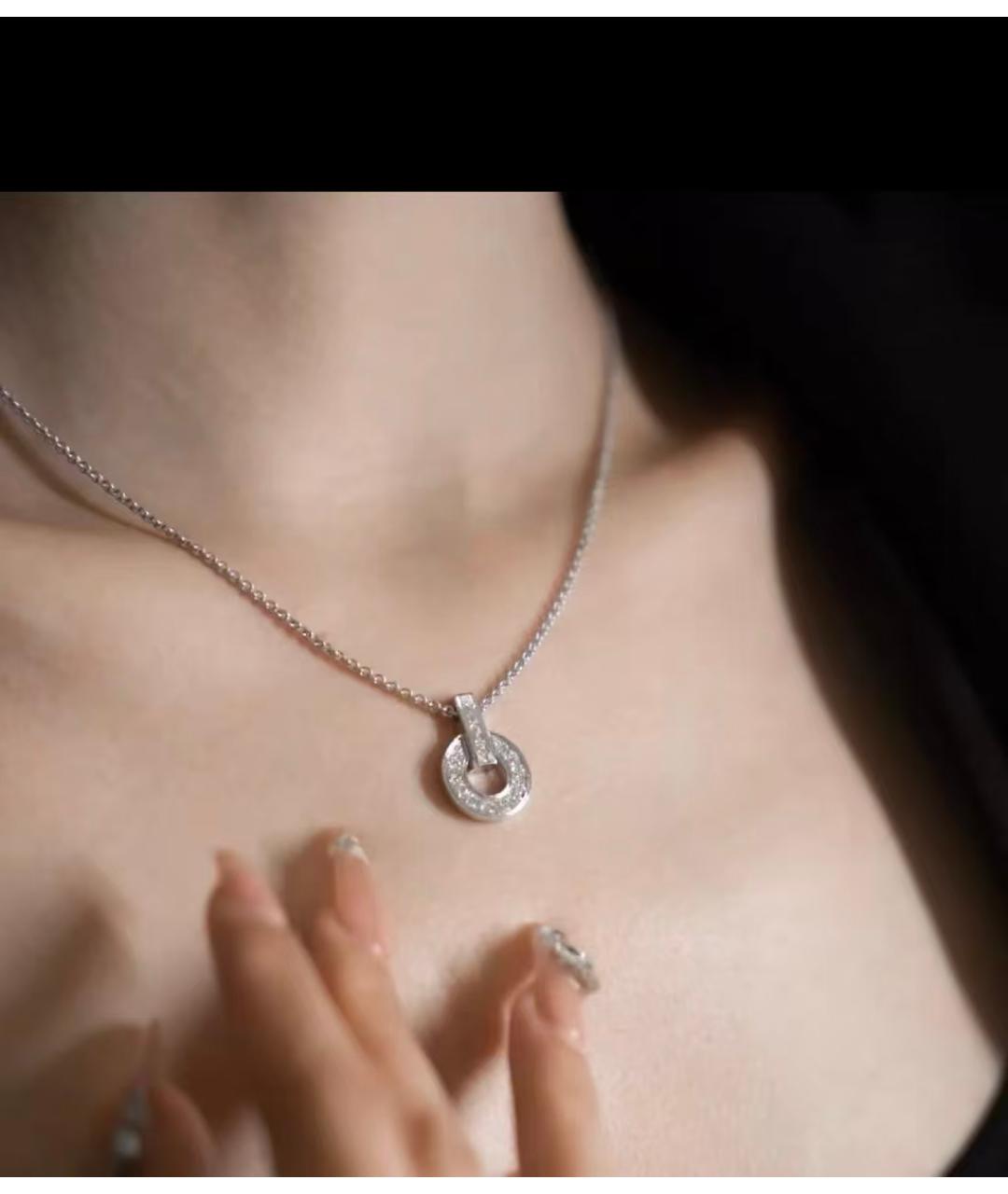 BVLGARI Серебряная подвеска из белого золота, фото 3