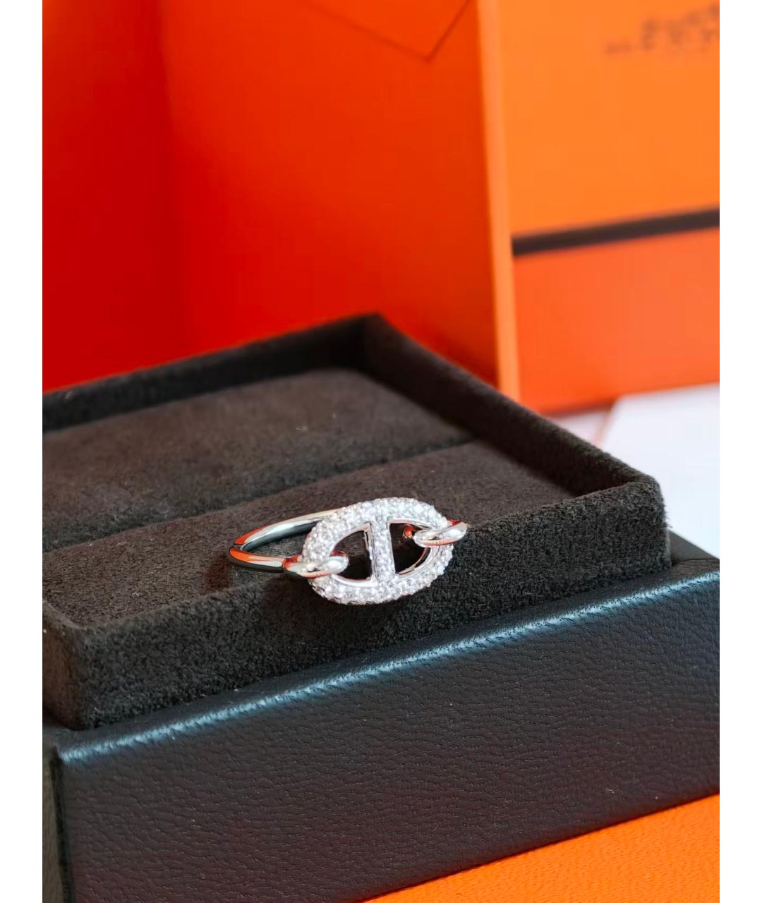HERMES Серебряное кольцо из белого золота, фото 3