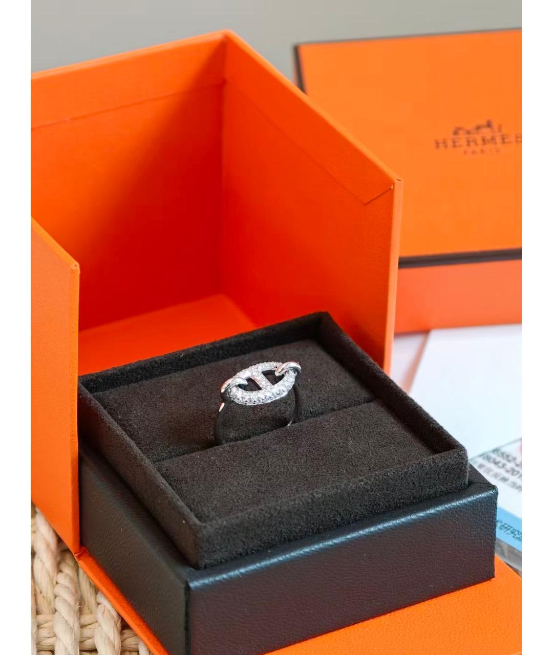 HERMES Серебряное кольцо из белого золота, фото 2