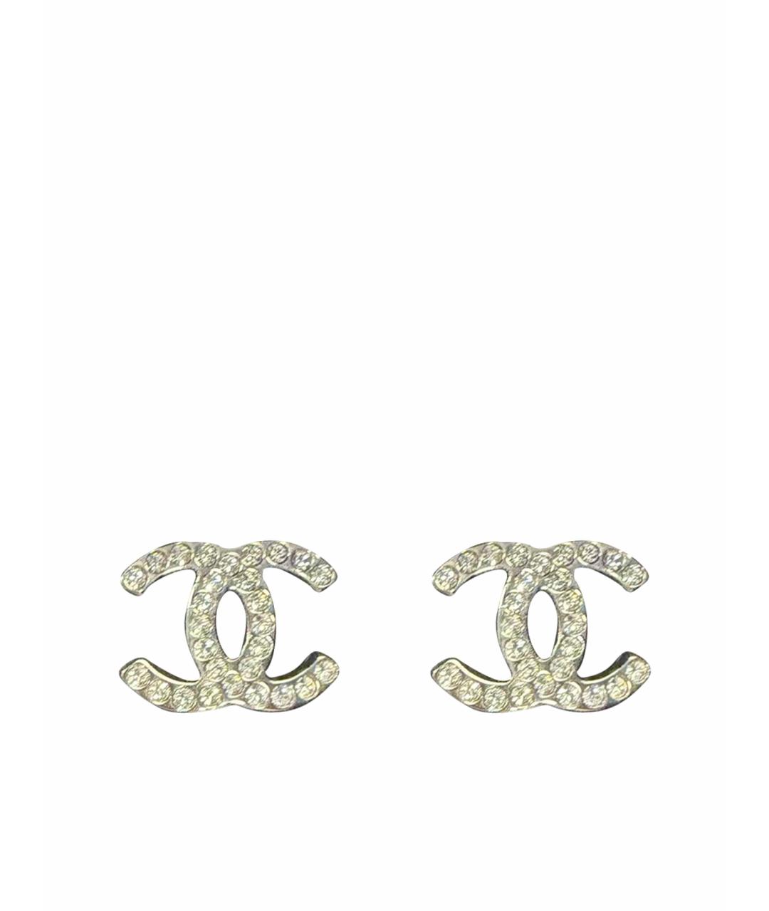 CHANEL Серебряные металлические серьги, фото 1