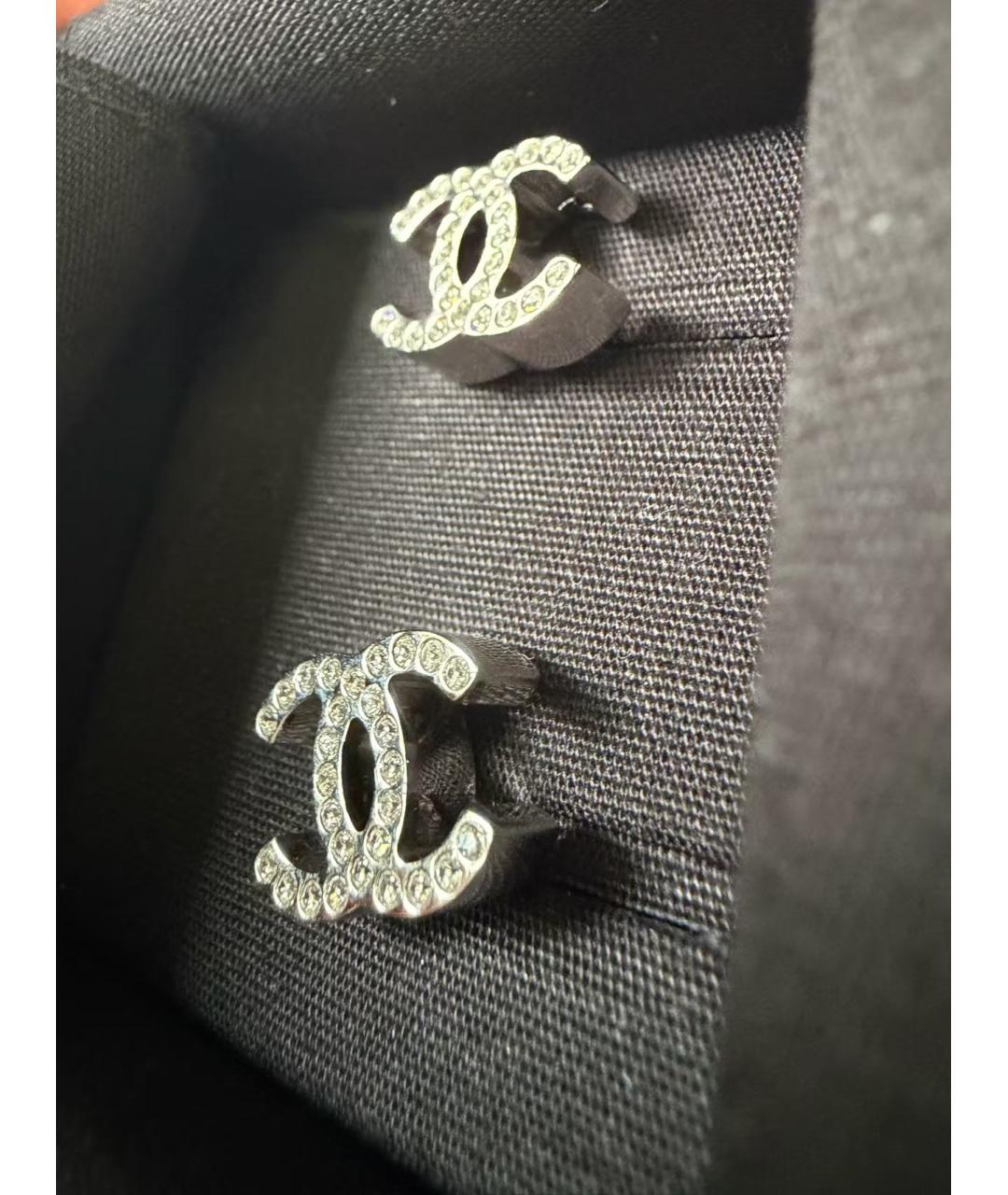 CHANEL Серебряные металлические серьги, фото 4