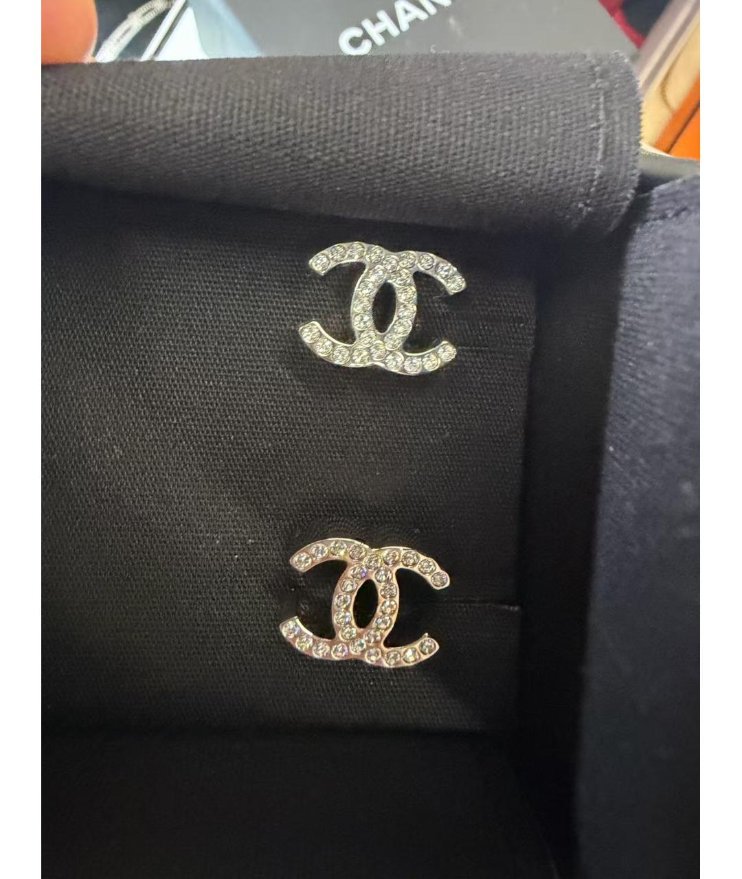 CHANEL Серебряные металлические серьги, фото 5