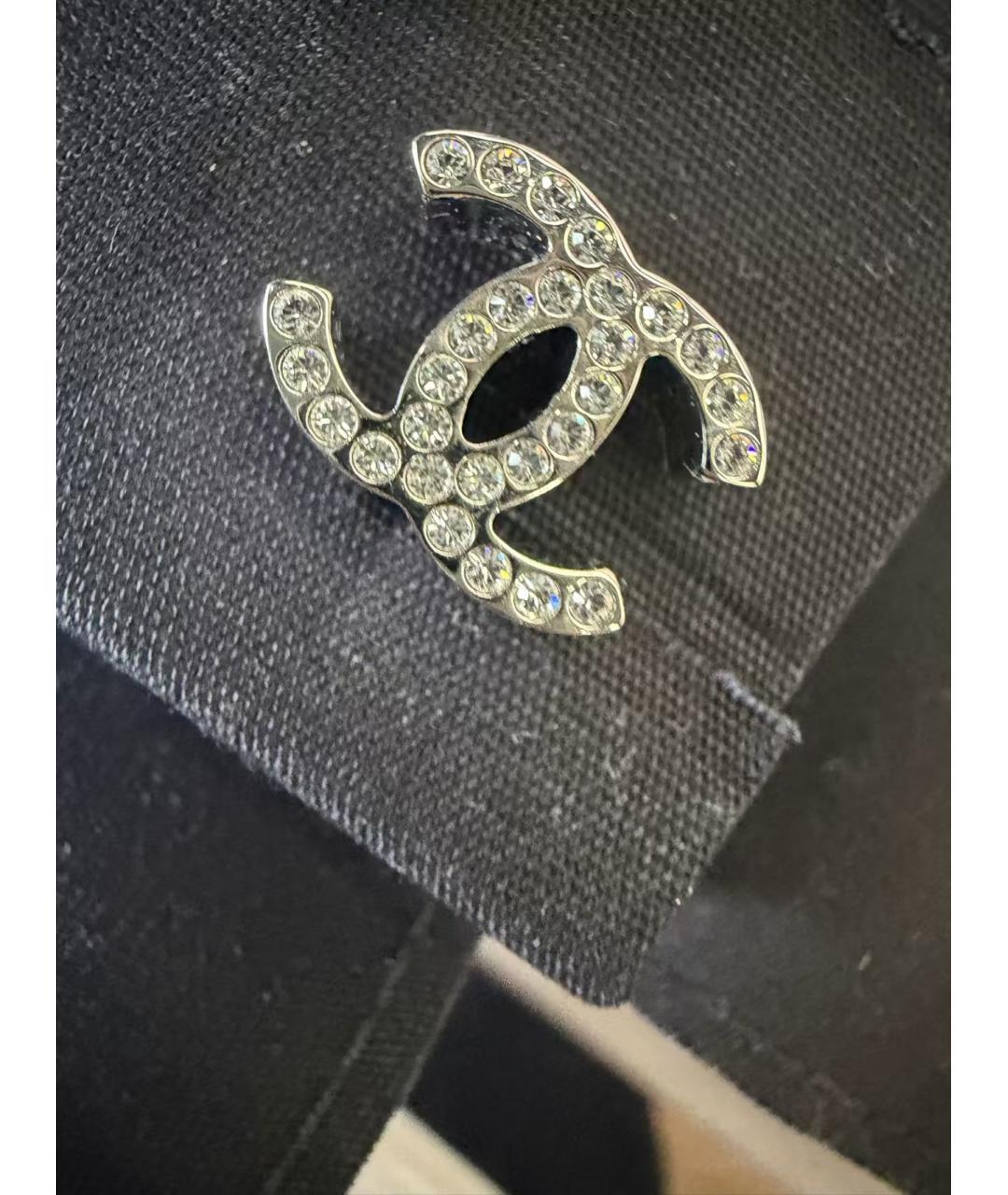 CHANEL Серебряные металлические серьги, фото 2