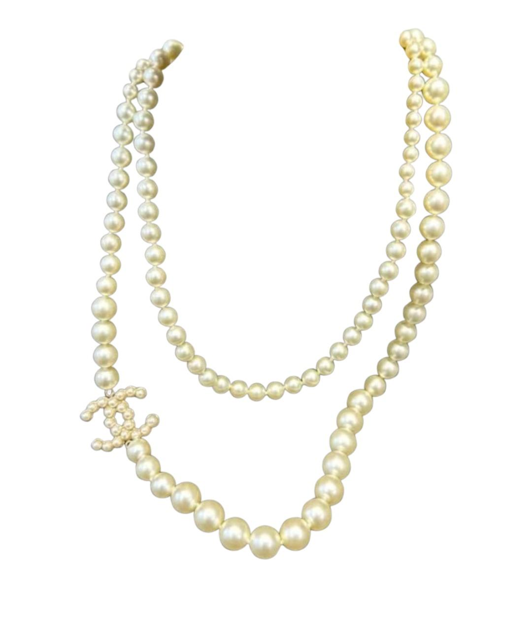 CHANEL Белое жемчужное колье, фото 1