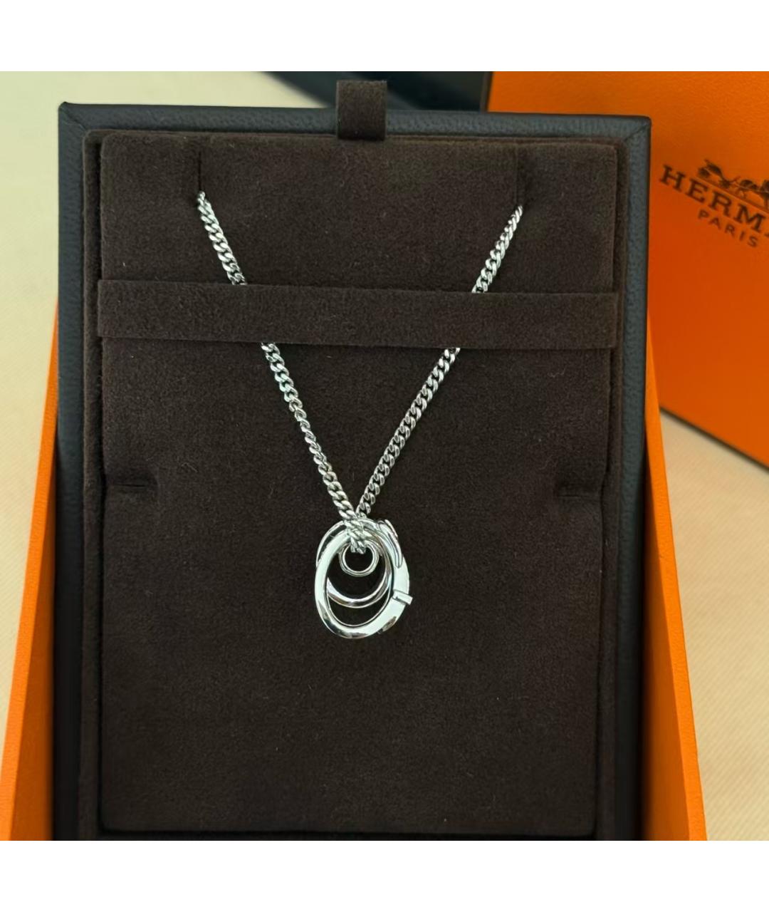 HERMES Серебряная подвеска из белого золота, фото 4