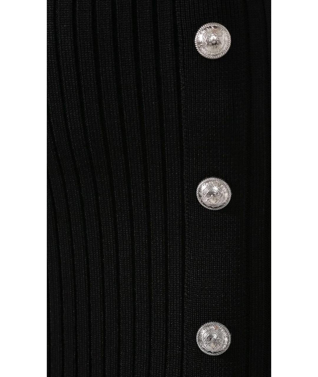 BALMAIN Черная вискозная юбка мини, фото 5