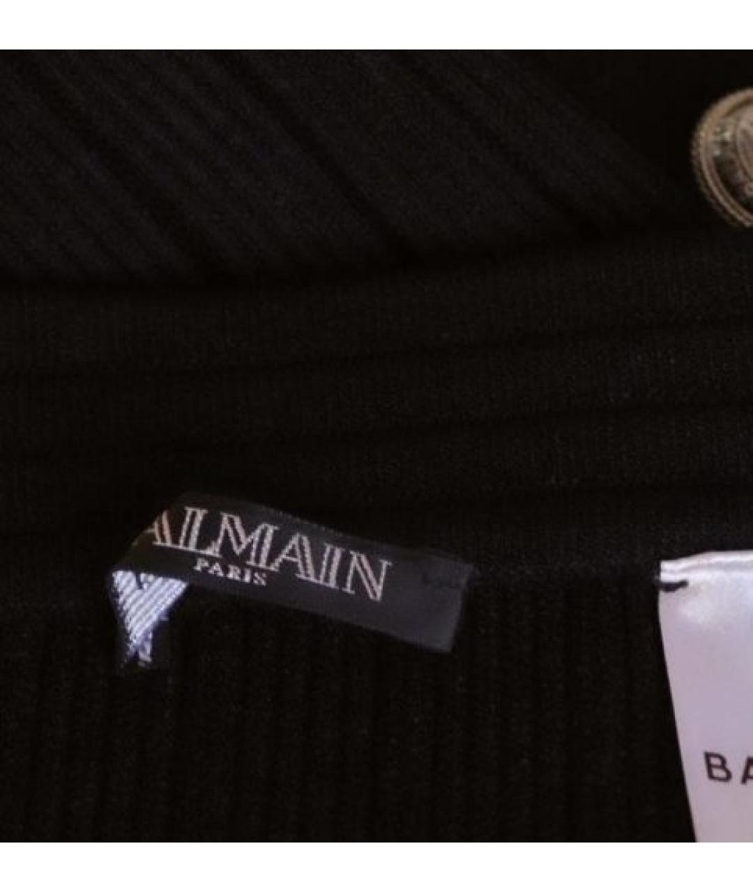 BALMAIN Черная вискозная юбка мини, фото 4