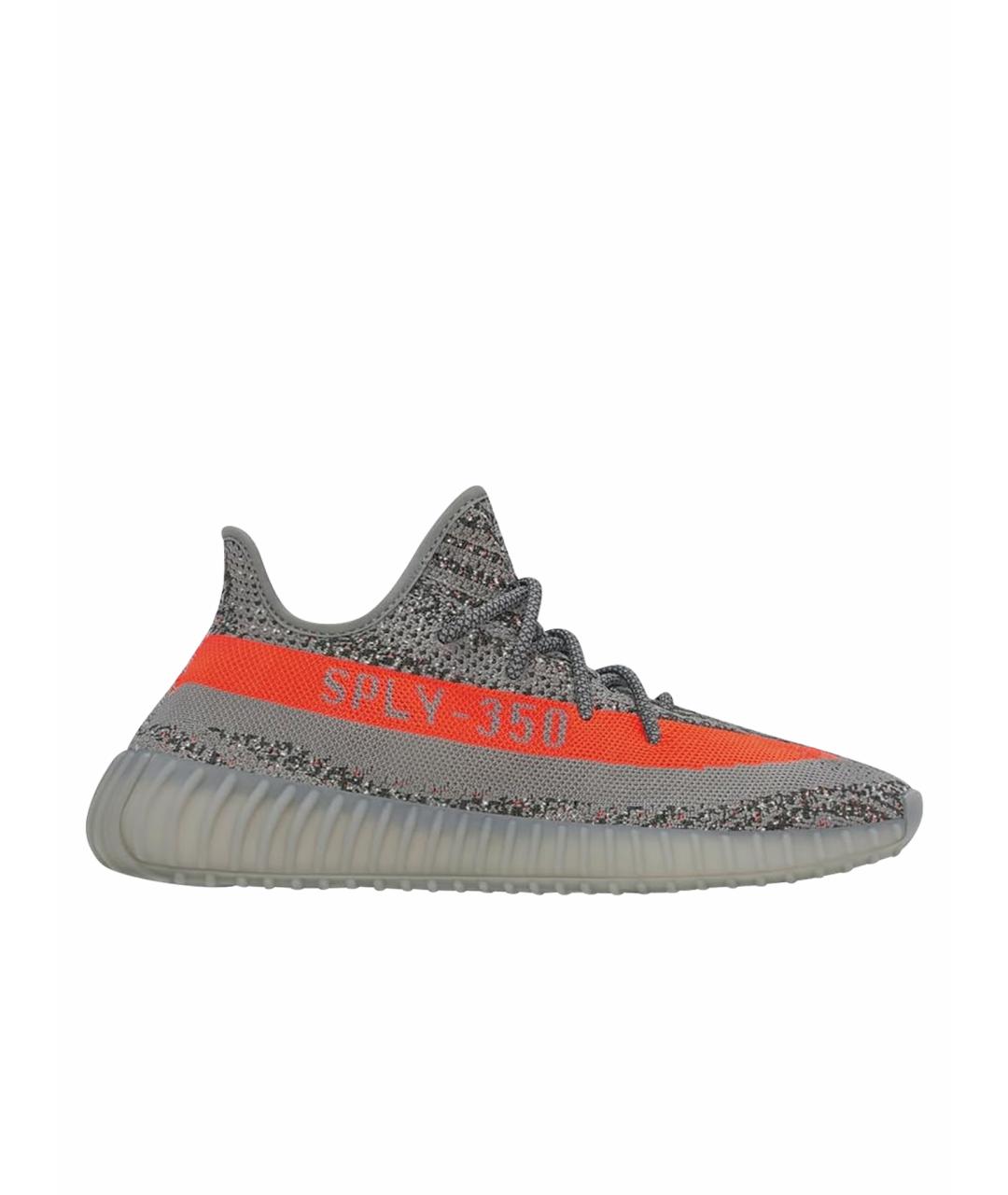 ADIDAS YEEZY Серые синтетические кроссовки, фото 1