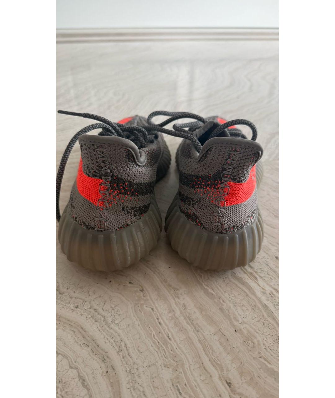 ADIDAS YEEZY Серые синтетические кроссовки, фото 4