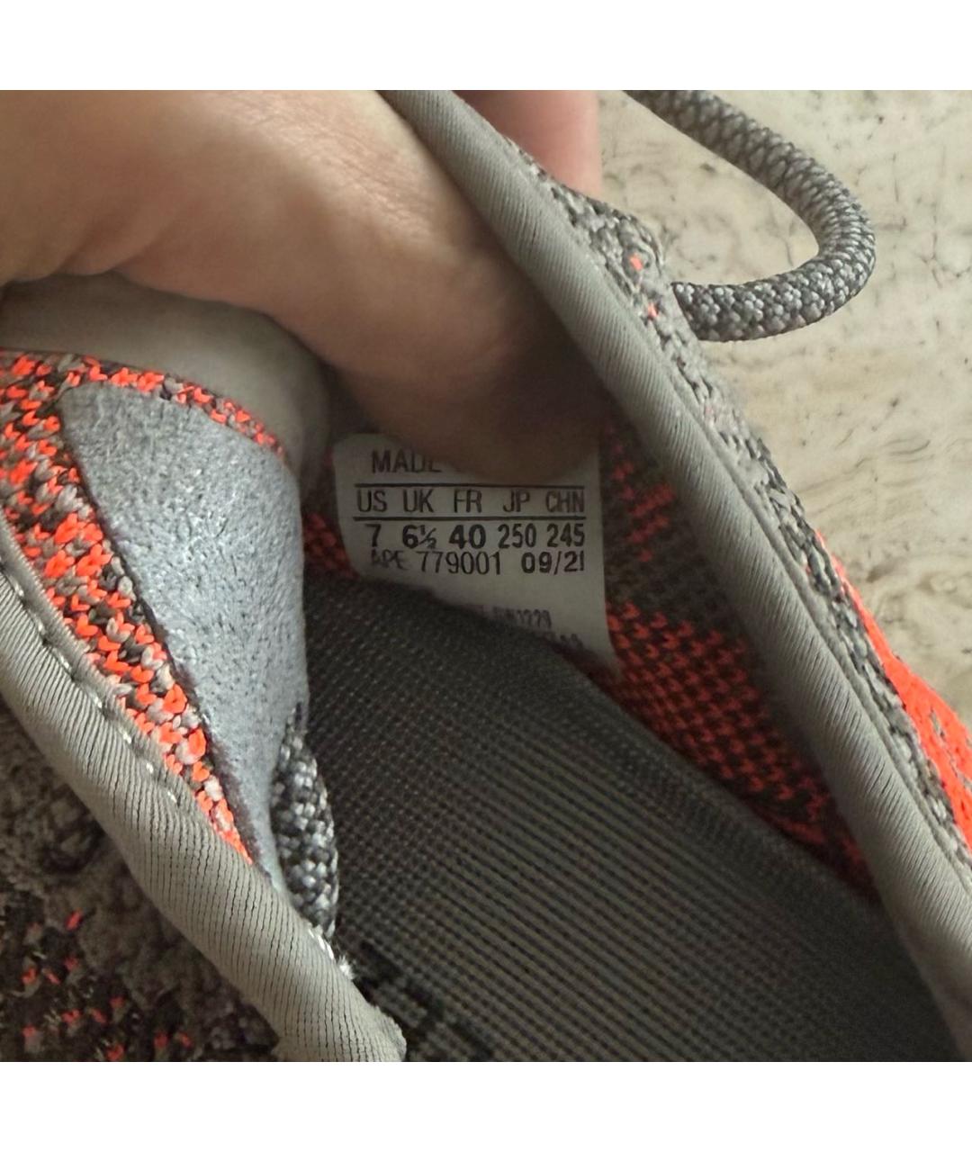 ADIDAS YEEZY Серые синтетические кроссовки, фото 5