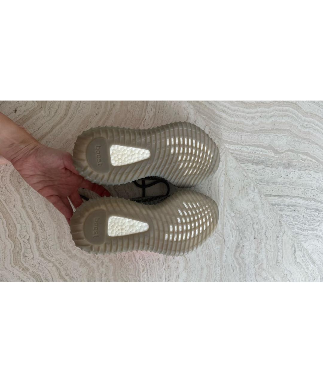 ADIDAS YEEZY Серые синтетические кроссовки, фото 3
