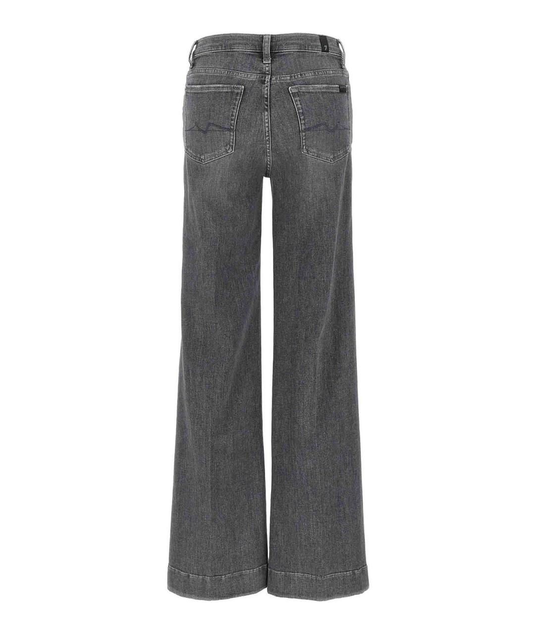 7 FOR ALL MANKIND Серые хлопковые джинсы клеш, фото 2