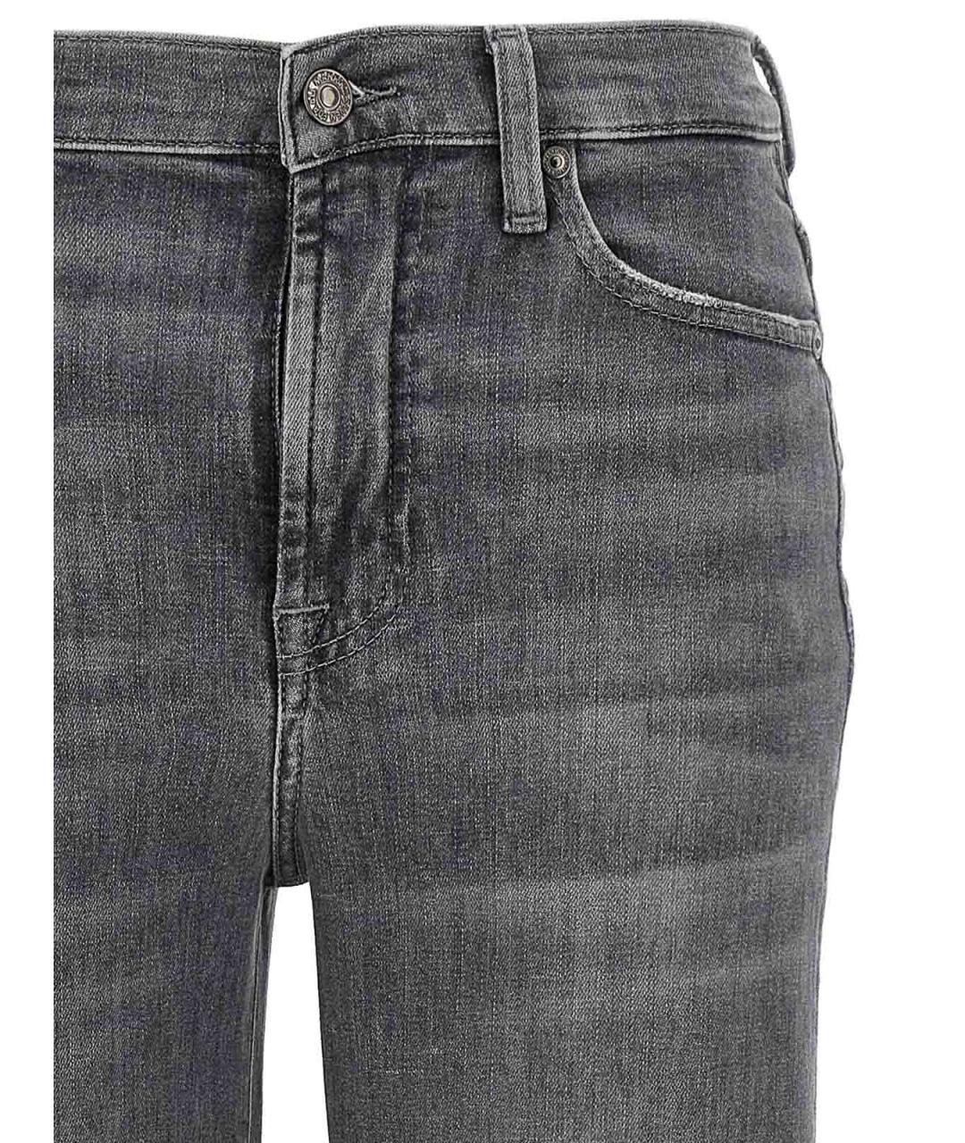 7 FOR ALL MANKIND Серые хлопковые джинсы клеш, фото 3