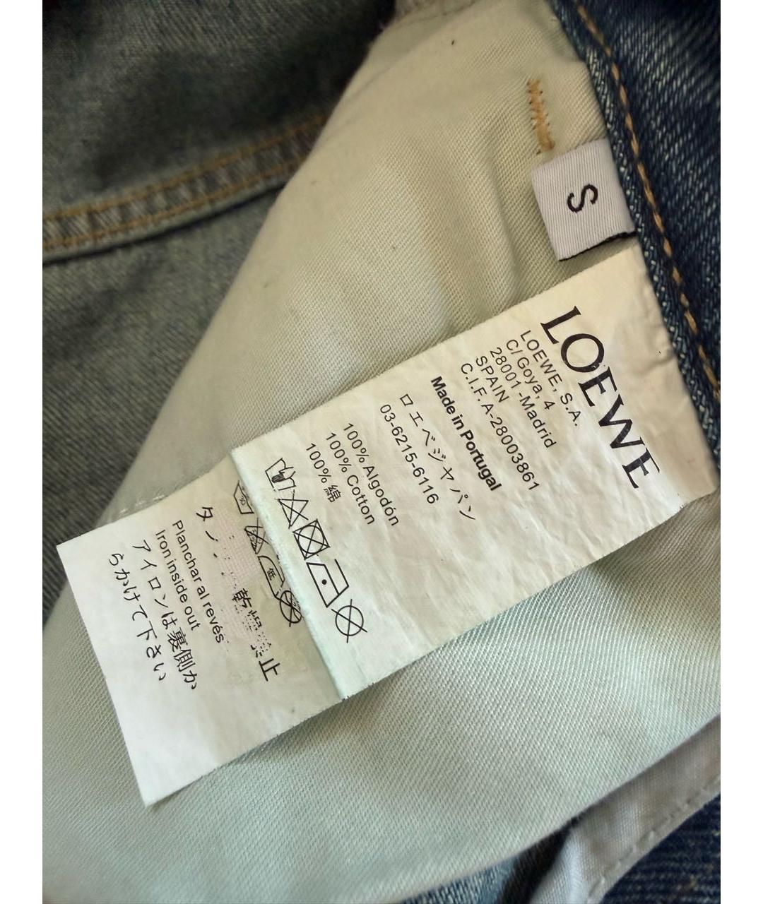 LOEWE Синие деним шорты, фото 5