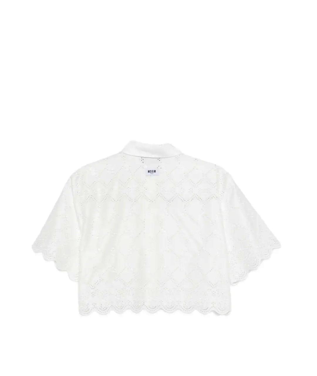 MSGM Белая хлопковая рубашка, фото 3