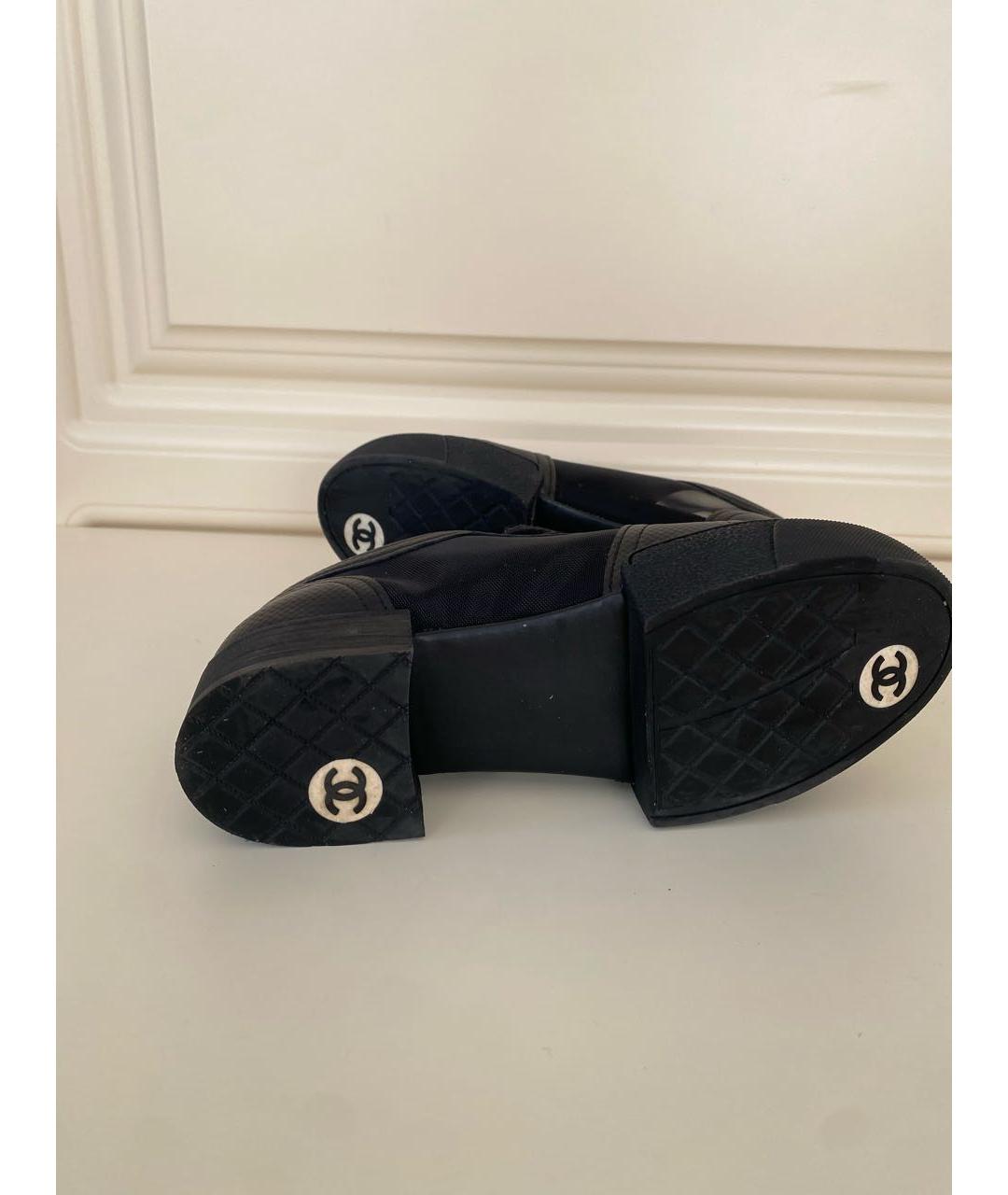 CHANEL Черные кожаные брогги и оксфорды, фото 6