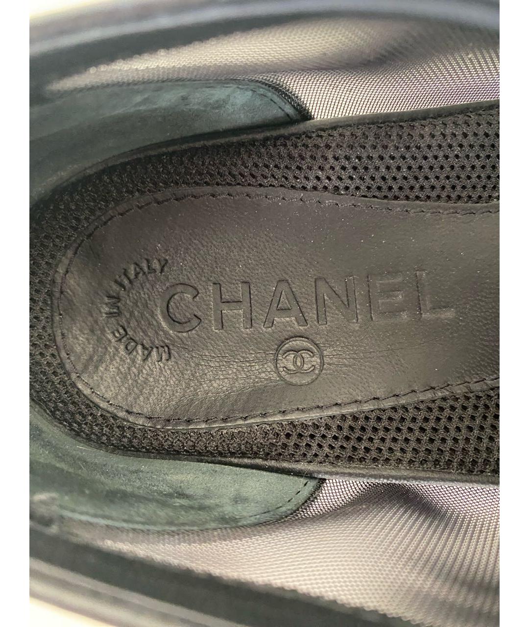 CHANEL Черные кожаные брогги и оксфорды, фото 5