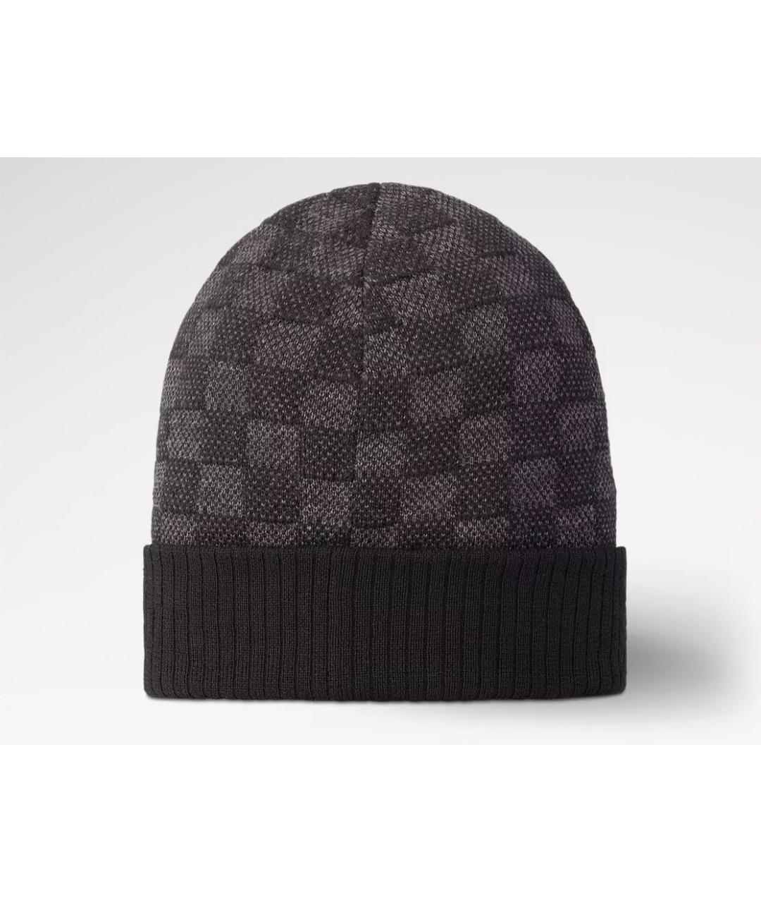 LOUIS VUITTON Черная шерстяная шапка, фото 2