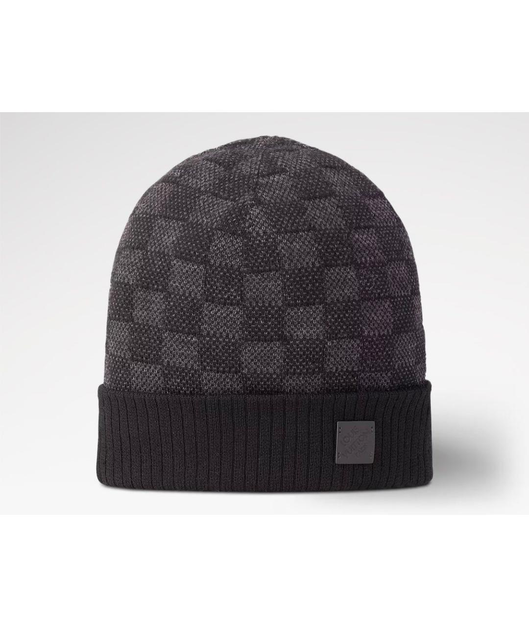 LOUIS VUITTON Черная шерстяная шапка, фото 6