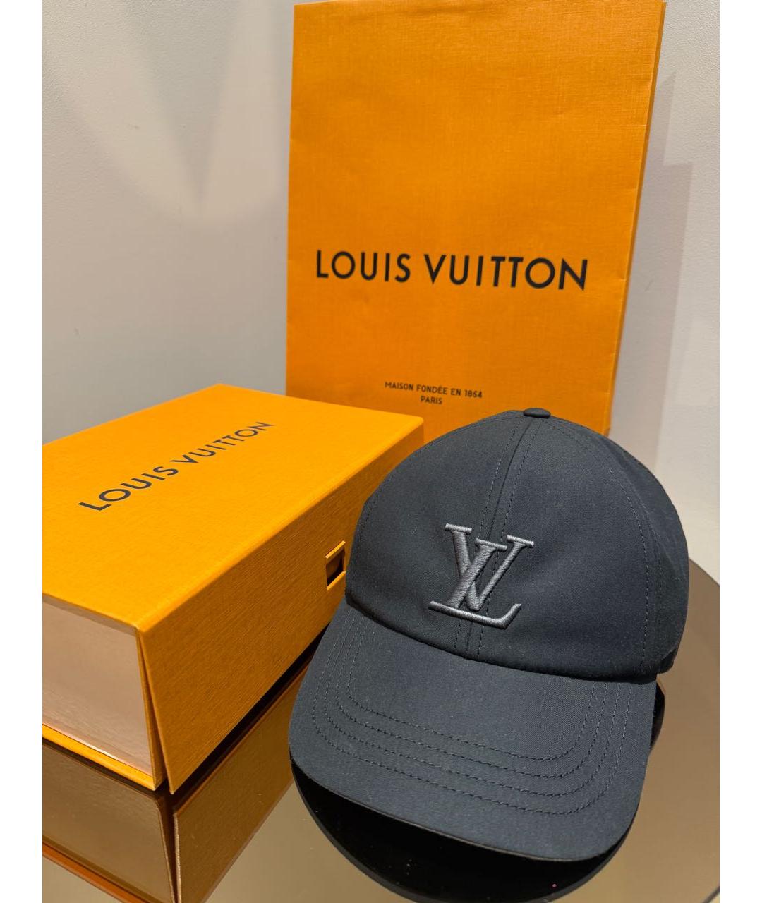 LOUIS VUITTON Черная хлопковая кепка/бейсболка, фото 4