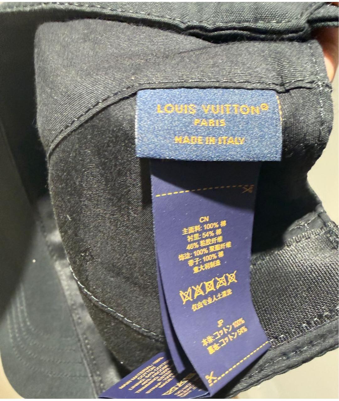 LOUIS VUITTON Черная хлопковая кепка/бейсболка, фото 7