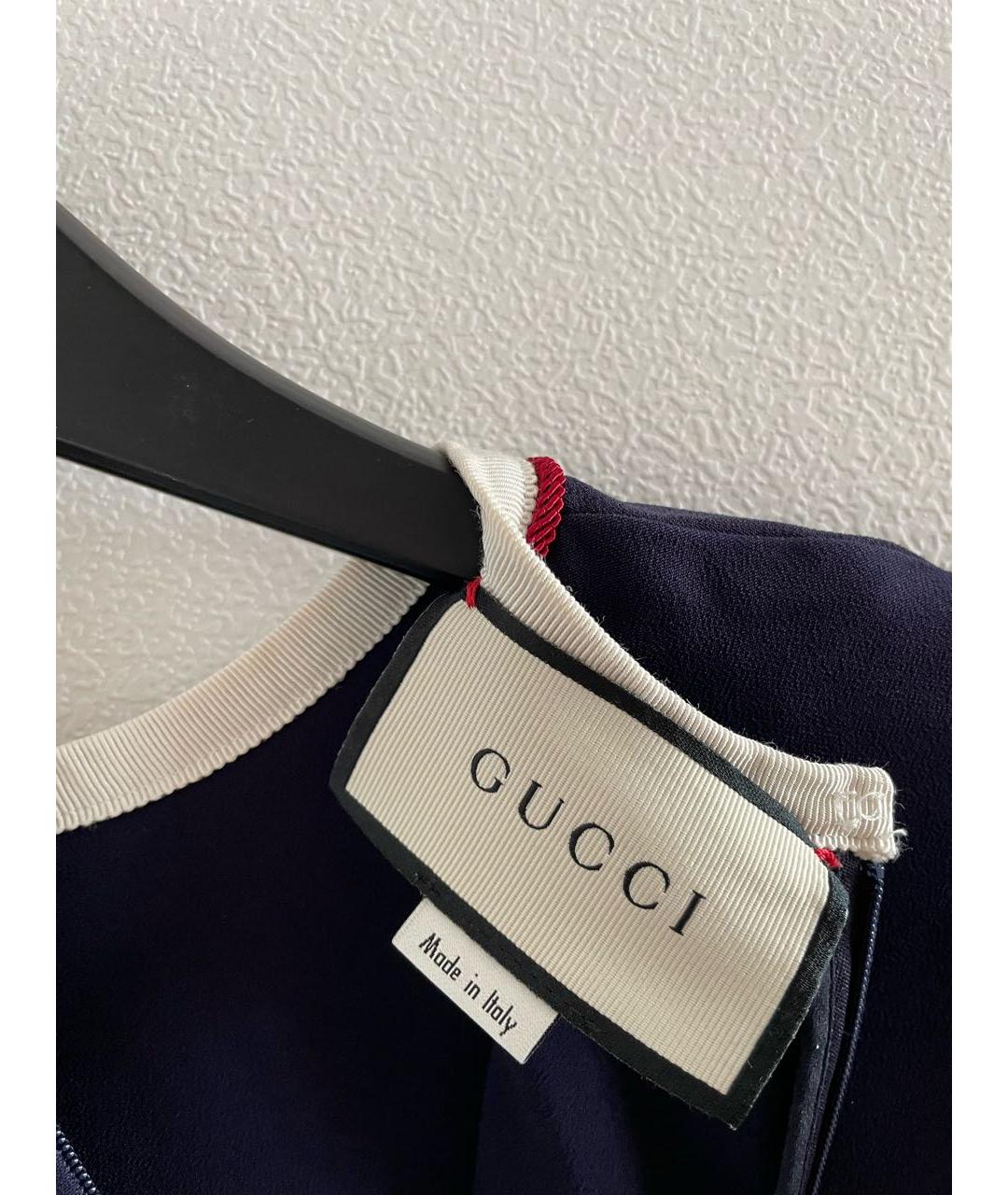 GUCCI Темно-синее повседневное платье, фото 4