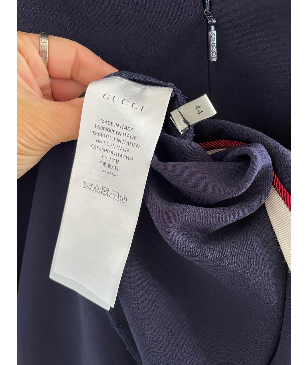 GUCCI Темно-синее повседневное платье, фото 5