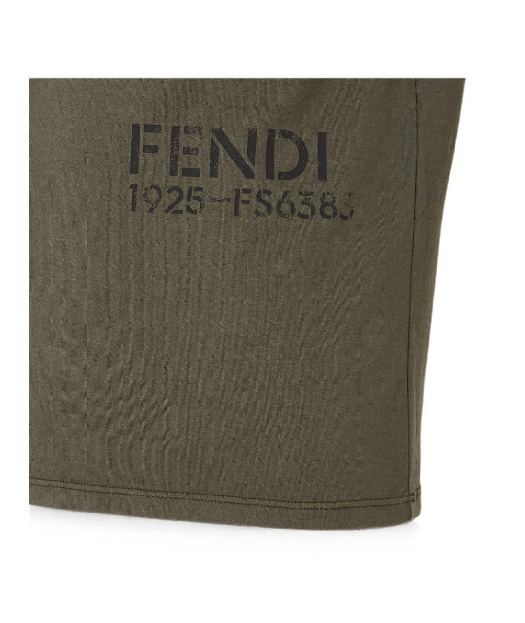 FENDI Хлопковая футболка, фото 2