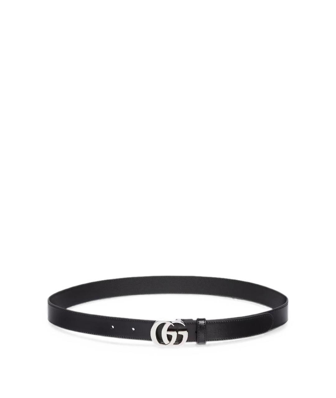 GUCCI Черный кожаный ремень, фото 1