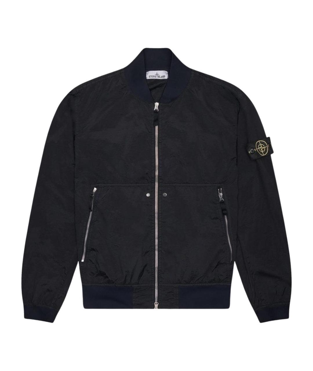 STONE ISLAND Черная нейлоновая куртка, фото 1